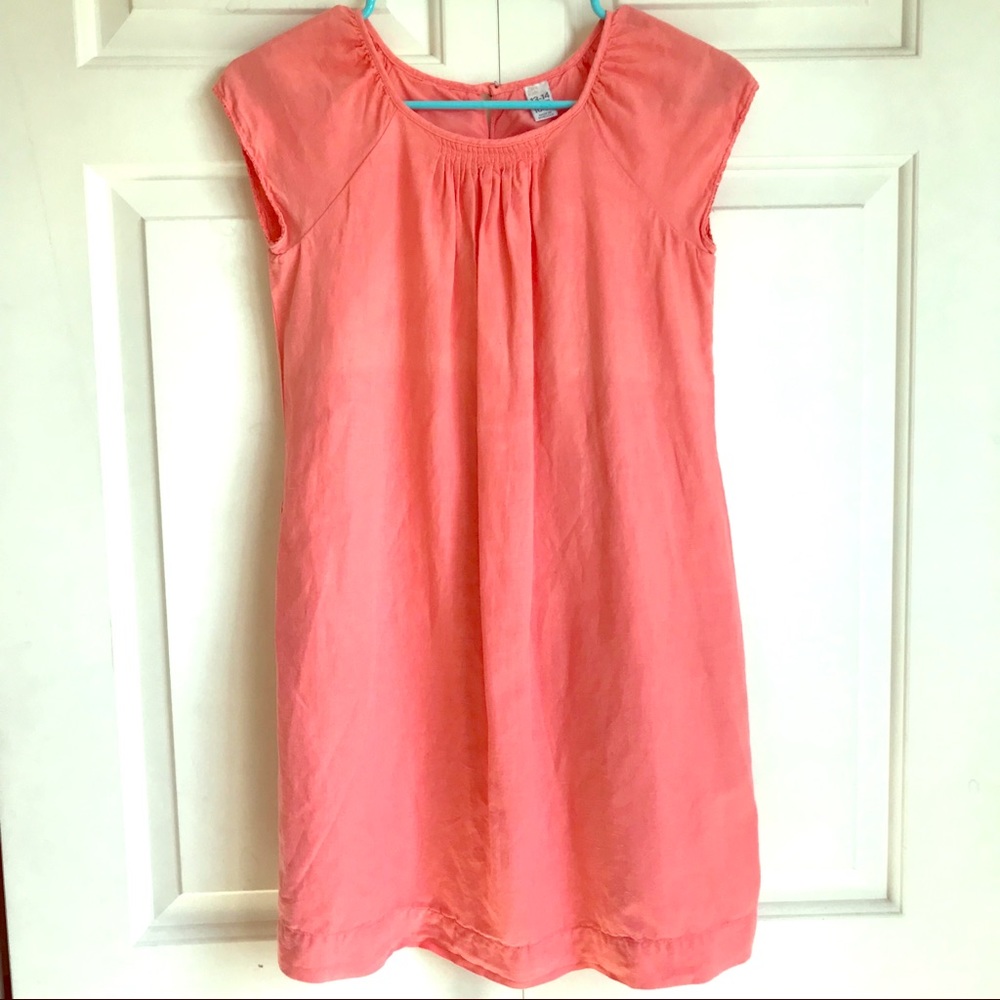 Zara Linen Shift Dress Coral Size 13/14 Girls